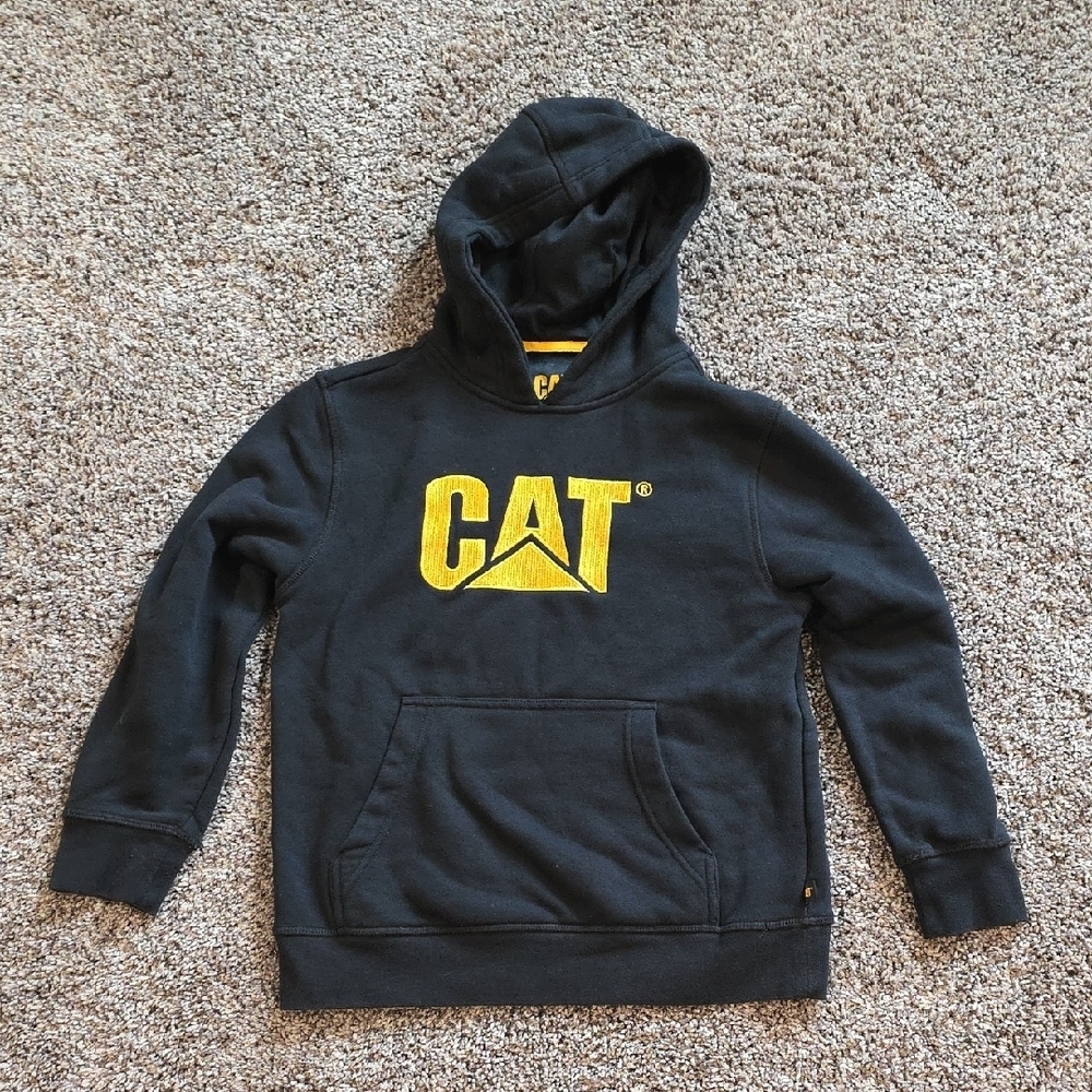 Caterpillar CAT Embroidered Logo Hoodie Kids Size 10/12